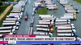 300 NNPCL Trucks Arrive Dangote Refinery To Load Product