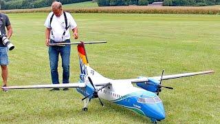 HUGE RC MODEL DHC DASH-8 ELECTRIC SCALE 1:8 MODEL AIRLINER / FLIGHT DEMONSTRATION