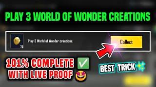 PLAY 3 WORLD OF WONDER CREATIONS MISSION