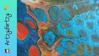 Acrylic Pouring On Watercolor Paper Instructions  Fluid Art Painting ~ ARTZYFARTZY