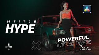 mTitle Hype DVR — Powerful Typography Presets for DaVinci Resolve — MotionVFX
