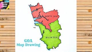 How to Draw the Goa Map Easily | Step-by-Step Tutorial for Beginners