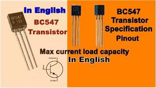 BC547 transistor | BC547 transistor specification and uses | Datasheet