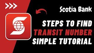 Scotia Bank how to Find Transit Number !! Find Account Number in Scotiabank App 2023
