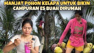 KE KEBUN KELAPA SAMA MAMA DAN BIKIN ES BUAH SENDIRI DIRUMAH