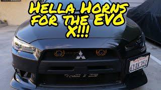 Evo X Hella Horn Install!!!