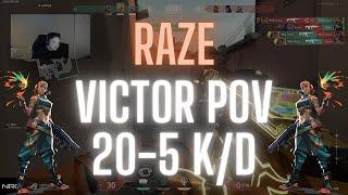 NRG Victor POV Raze on Bind 20-5 K/D (VALORANT Pro POV)