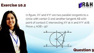 In figure, XY and X′Y′ are two parallel tangents to a circle with center O | Exercise 10.2 [Q9]