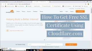 How To Buy Free SSL Certificate Using Cloudflare.com | How to get a FREE SSL Certificate