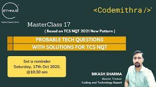 TCS NQT 2021 (New Pattern) | MasterClass 17 | Play with Logic in Programming & Coding