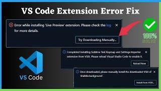 Fixing VS Code Extension Download Errors: Expert Advice and Techniques #vscode #coding #issue #fixed