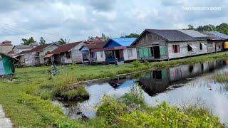 Kampung dayak, muslim, di pedalaman kalimantan tengah, desa satiruk laut