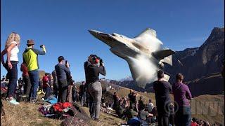 The best AvGeek Airshow in the World!!   Spectacular Swiss Alps  Axalp Fliegerschiessen