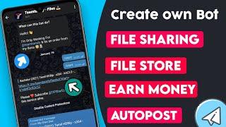How To Create Own Telegram File Sharing Bot tamil Without Coding/TechMagazine