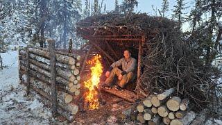 3 Tage im arktischen Überlebenszelt – Solo-Bushcraft-Camping und Schmiedehandwerk.