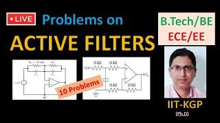 10 Problems on Active Filters - for  GATE 2025 ECE/EE/EIE  | Analog Electronics Problems