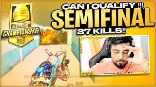 27 KILLS IN CREW CHALLENGE - CAN I QUALIFY ? - SEMI FINAL - PUBG MOBILE - FM RADIO YT