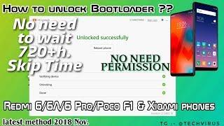 Bootloader unlocking method for Redmi 6/6A/6pro/Poco F1 etc.| 2018 |720h+ waiting time, Setp by step