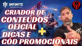 SKY AGORA COMO CRIADOR OFICIAL TRAZENDO DICAS RÁPIDAS COM CÓDIGOS PROMOCIONAIS | INFINITE MAGICRAID