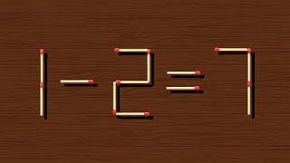 Move only 1 stick to make equation correct, Matchstick puzzle 