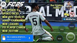 FIFA 16 MOD 24 android apk + data Obb Mediafire [UPDATE v7.1] Best Graphics - Latest Transfer & Kits