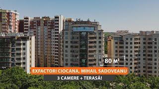 Apartament de vânzare 3 camere + terasă. Exfactor, Ciocana, Mihail Sadoveanu | Acces Imobil