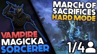 Solo Magicka Sorcerer Vampire - Veteran Hard Mode March of Sacrifices | ESO - Update 44