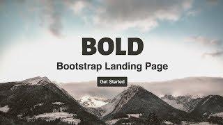 Bootstrap Full Screen Responsive Landing Page