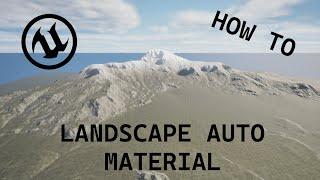 How to create an auto material for landscape - Unreal Engine 5 Tutorial