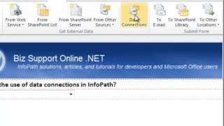 What is data connection in InfoPath 2010