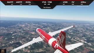 4K Thai AirAsia A320   Initial and Final Approach | Microsoft Flight Simulator