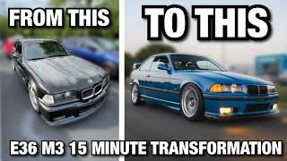 BUILDING A BMW E36 M3 IN 15 MINUTES!