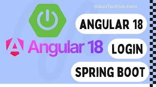 Angular 18 Login with Spring Boot 3 | Step By Step