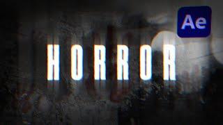 Horror Title Animation in After Effects