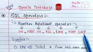 SQL: Distinct, ALL, IN, NOT IN, Between, LIKE and NOT LIKE Operators | Learn Coding