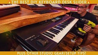 The best cheap DIY MIDI keyboard desk slider and other studio setup tips!