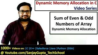 Sum of even and odd elements using dynamic memory allocation in c programming | by Sanjay Gupta