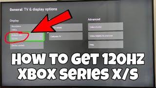 How to get 120hz on Xbox Series X/S