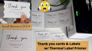 How to make Sticker Labels & Thank you cards w/ Munbyn Thermal Label Printer | Small Business D.I.Y