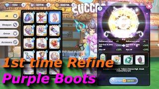 1st time Refine purple Boots | rox | Ragnarok X: Next Generation