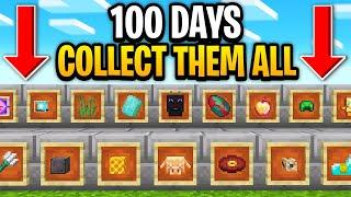 We Survived 100 Days  in Minecraft RACING to Collect its RAREST Items. Here's what happened.