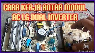 cara kerja antar modul pada ac LG dual inverter