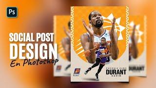 How to design an ADVERTISING FLYER for SOCIAL NETWORKS in PHOTOSHOP | SPORT POSTER | POST – Tutorial