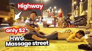 [ ASMR ] 2$ Highway Massage in  Ho Chi Minh  Vietnam - Relaxation beside the Highway -  Here We Go