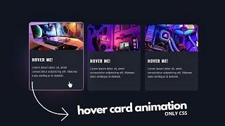 Trending Animated Card Hover Effect with Only CSS | FrontendDUDE