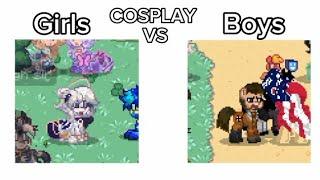 PONY TOWN - GIRLS COSPLAY VS BOYS COSPLAY