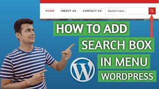 How to add a Search Box in Menu for Wordpress Website