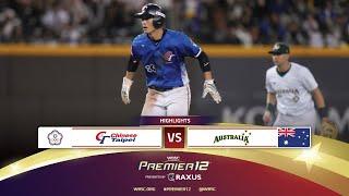 HIGHLIGHTS | Game 27 Chinese Taipei vs Australia | WBSC Premier12 2024 presented by RAXUS