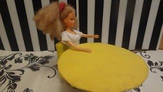 Круглый столик для куклы. Как сделать столик для куклы. How to make a table for dolls