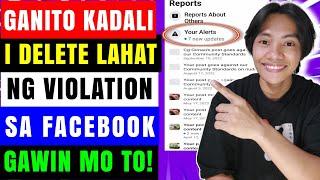 Paano i delete ang violation sa facebook gamit ang cellphone